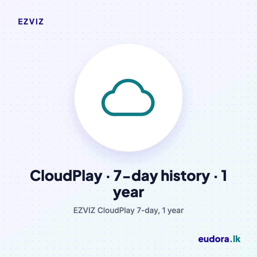 EZVIZ CloudPlay 7-Day Event Cloud Storage – 1 Year (1 camera)