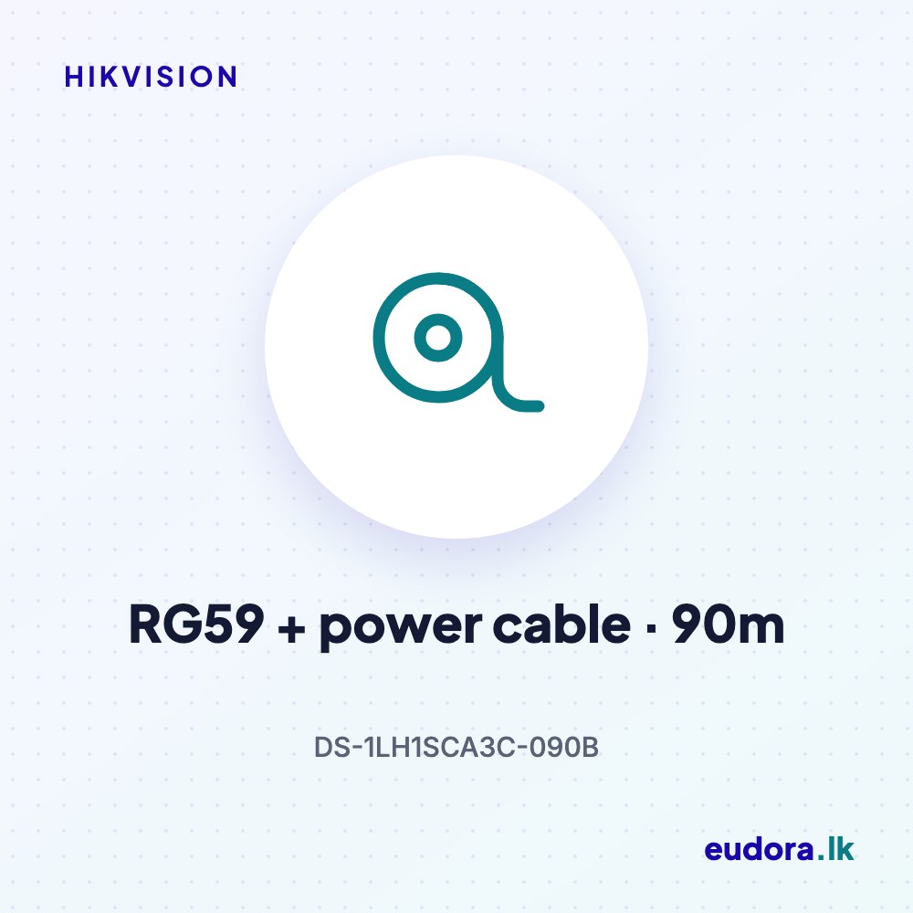 Hikvision Mini RG59 Coaxial + Power Cable, 90m Roll