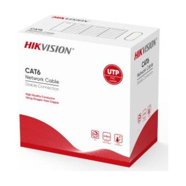 Hikvision CAT6 U/UTP Solid Copper Network Cable, 305m Box
