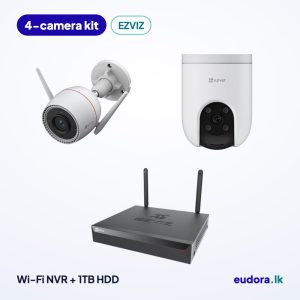 4-Camera EZVIZ Wi-Fi Outdoor Kit with Recorder
