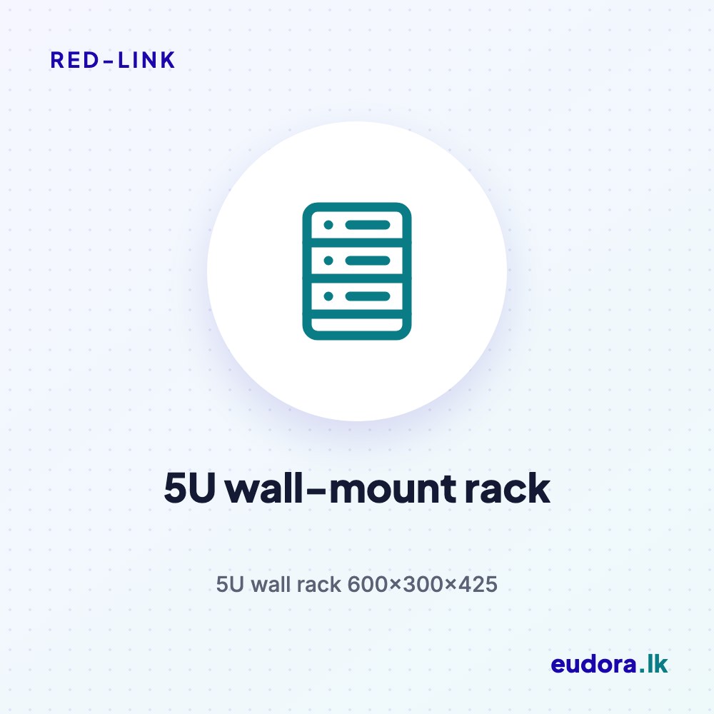 Red-Link 5U Wall-Mount Network Rack, Glass Door (600 × 300 × 425mm)