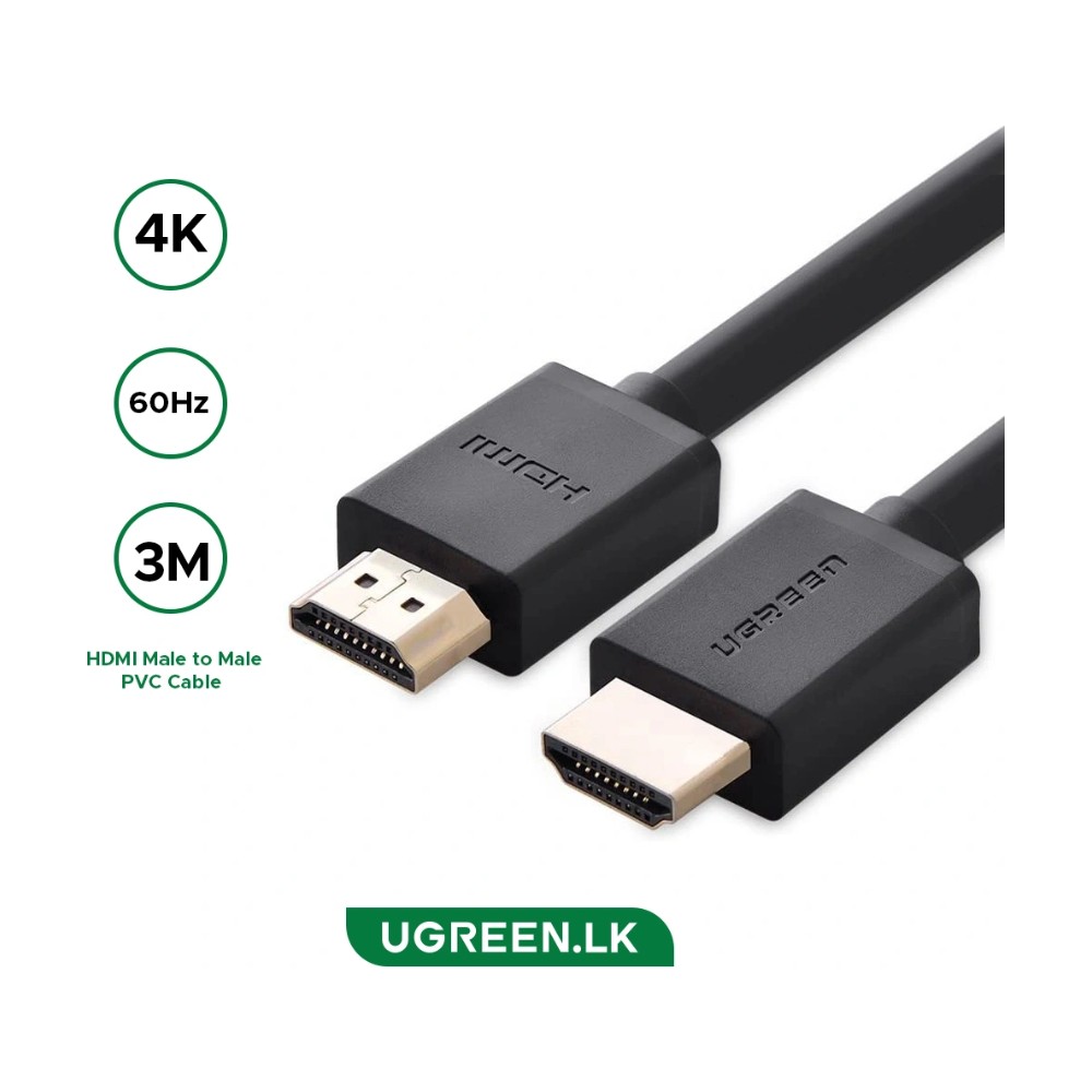 UGREEN HD104 4K HDMI Cable – 3m, High Speed with Ethernet